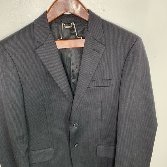 Andrew Fezza Slim Fit Wool Pinstripe Suit jacket - Picture 2 of 5